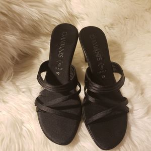 Damiani's vintage black satin sandal